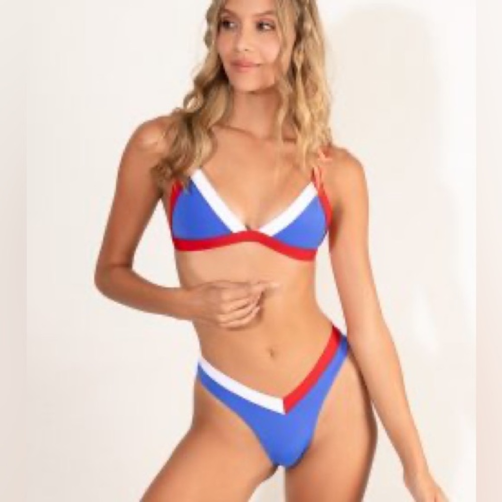 ONEONE Swimwear | Kameron & Jesse Americana Top and Full Bottom Large